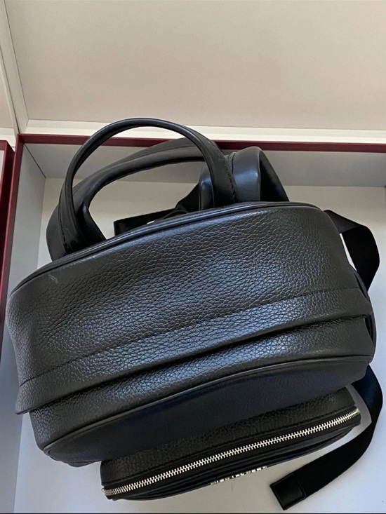 Michael Kors Black Pebbled Leather Mini Backpack with Front Zip main image 15